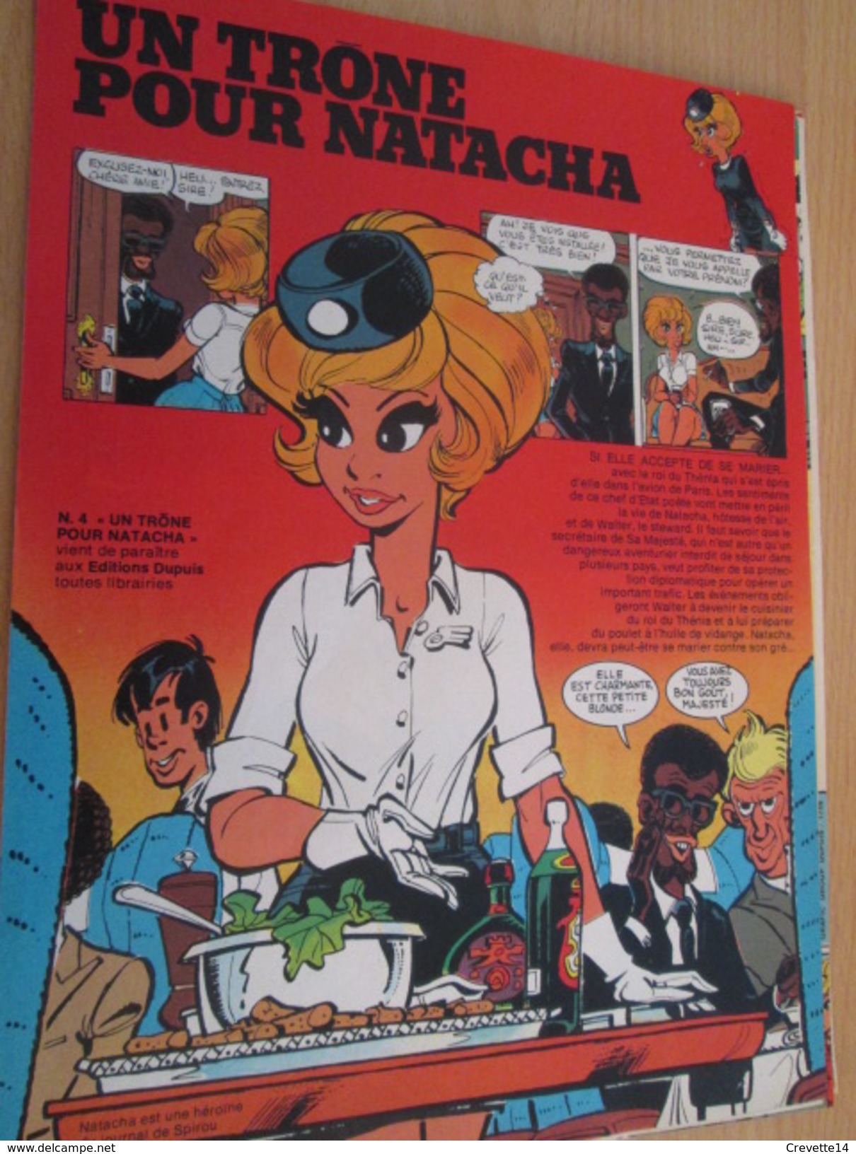 CLIP118 : PUBLICITE De REVUE SPIROU Avec NATACHA Par WALTHERY  Découpée Dans Une Revue Des 70's , Page A4 - Natacha