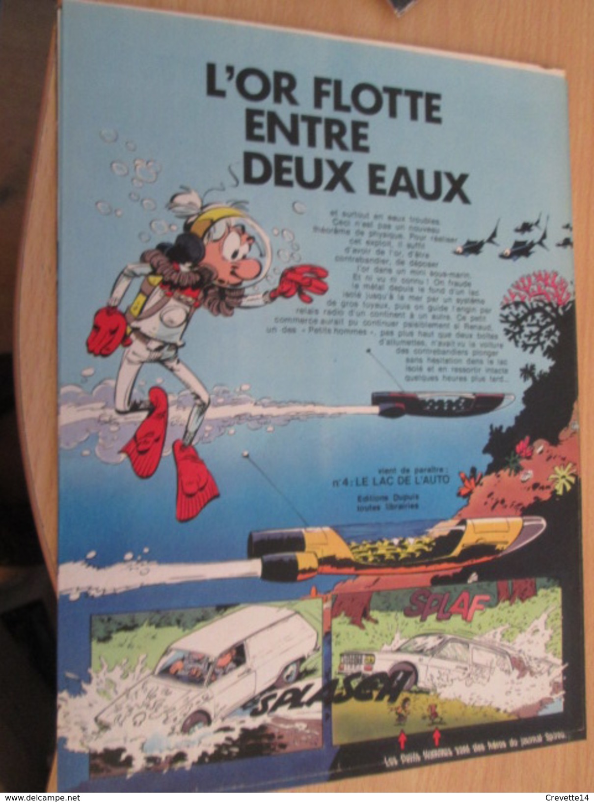 CLIP118 : PUBLICITE De REVUE SPIROU Avec LES PETITS HOMMES Par SERON  Découpée Dans Une Revue Des 70's , Page A4 - Petits Hommes, Les