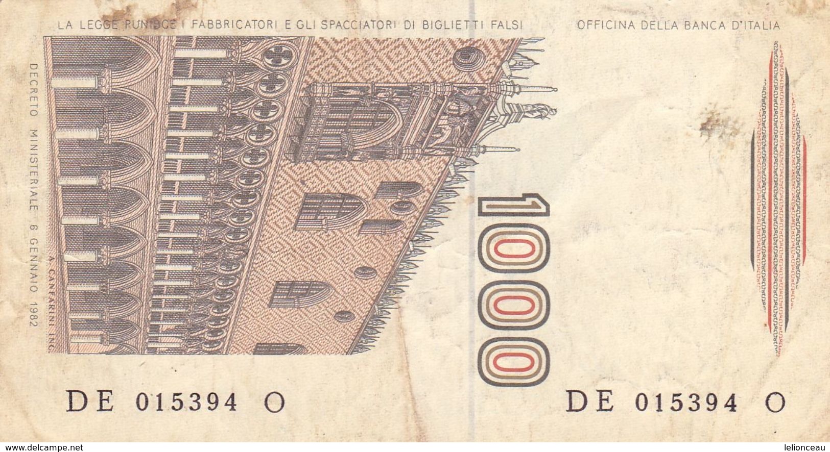 1 000 Lire Italie 1982 - 1000 Lire