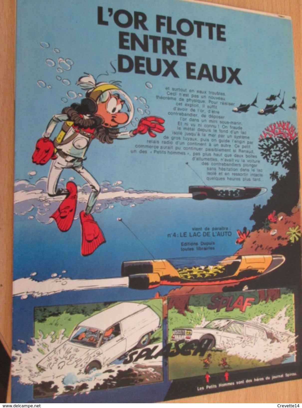 CLIP118 : PUBLICITE De REVUE SPIROU Avec LES PETITS HOMMES Par SERON  Découpée Dans Une Revue Des 70's , Page A4 - Petits Hommes, Les