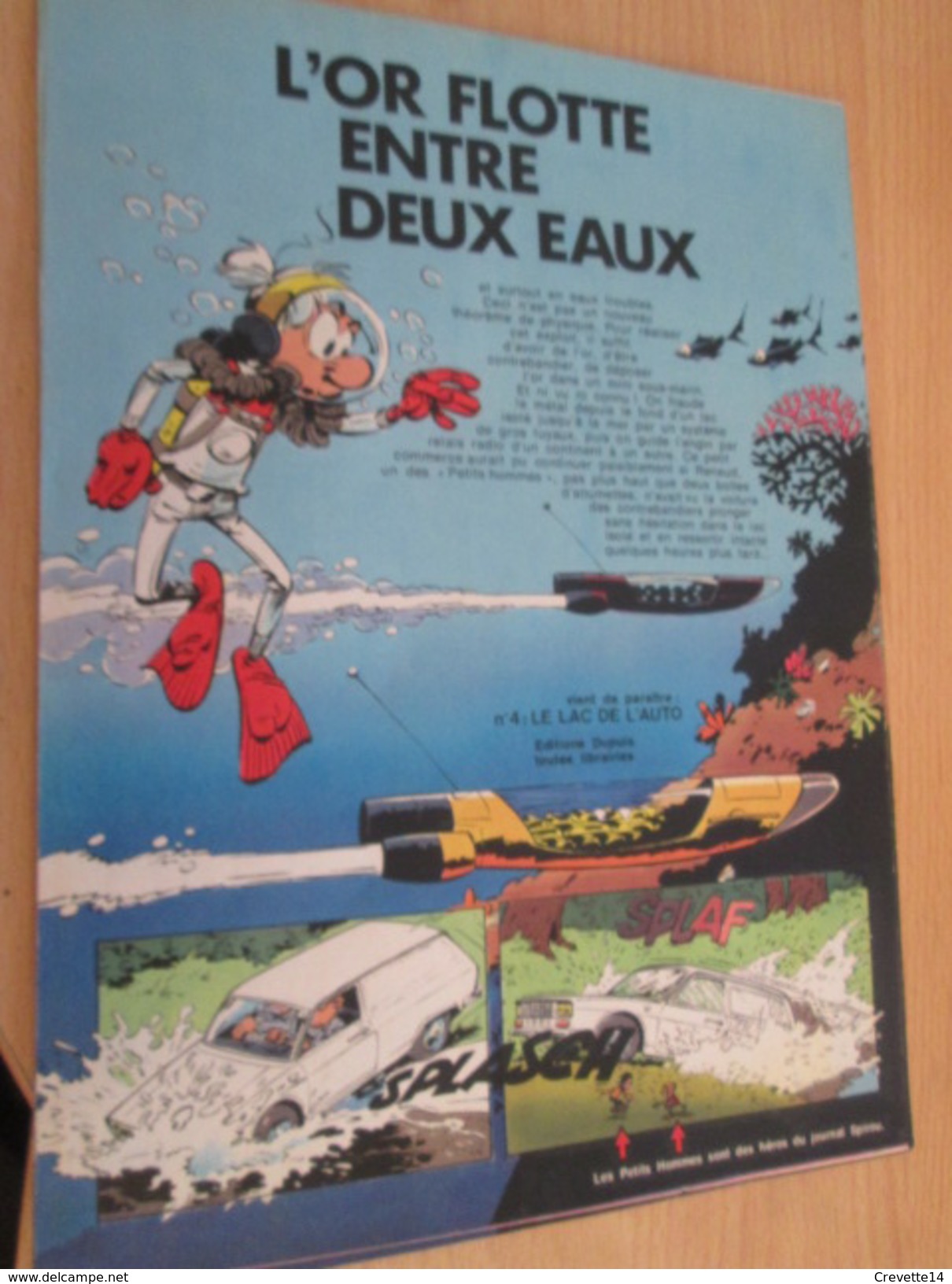 CLIP118 : PUBLICITE De REVUE SPIROU Avec LES PETITS HOMMES Par SERON  Découpée Dans Une Revue Des 70's , Page A4 - Petits Hommes, Les