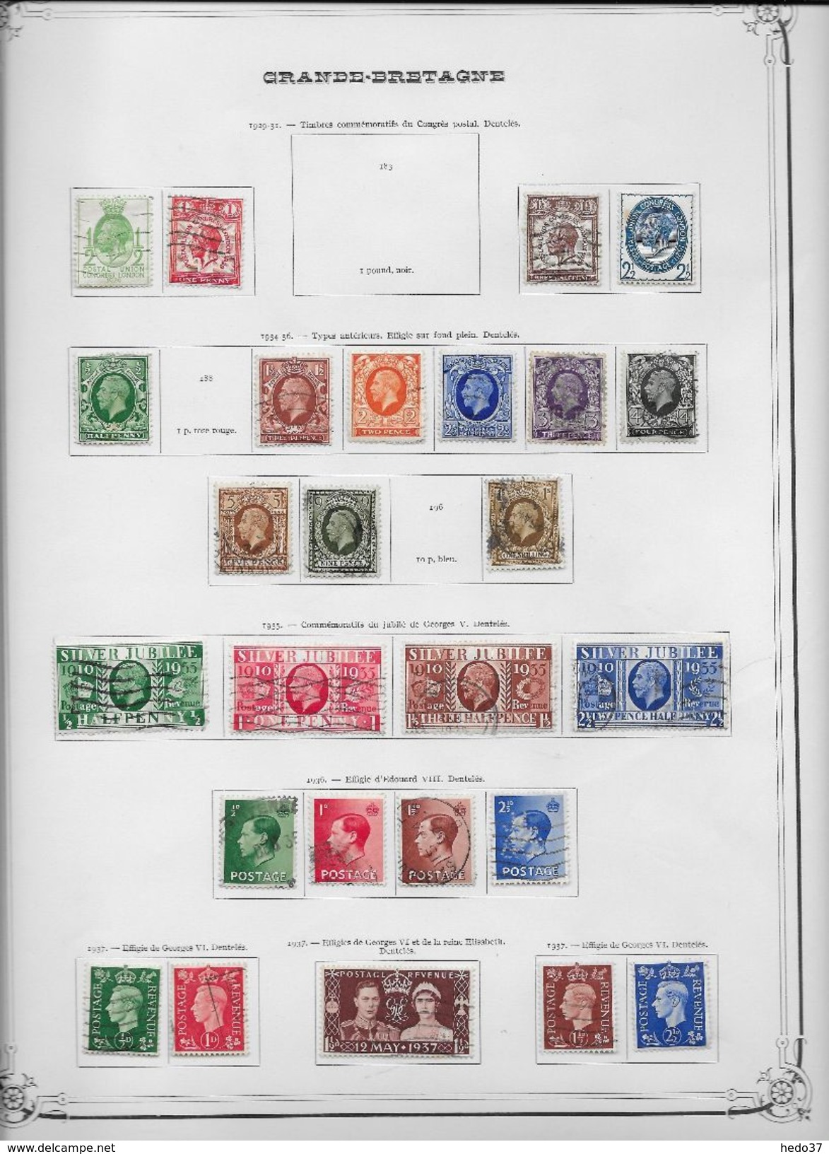 Grande Bretagne - Collection Vendue Page Par Page - Timbres Neufs */ Oblitérés - B/TB - Verzamelingen