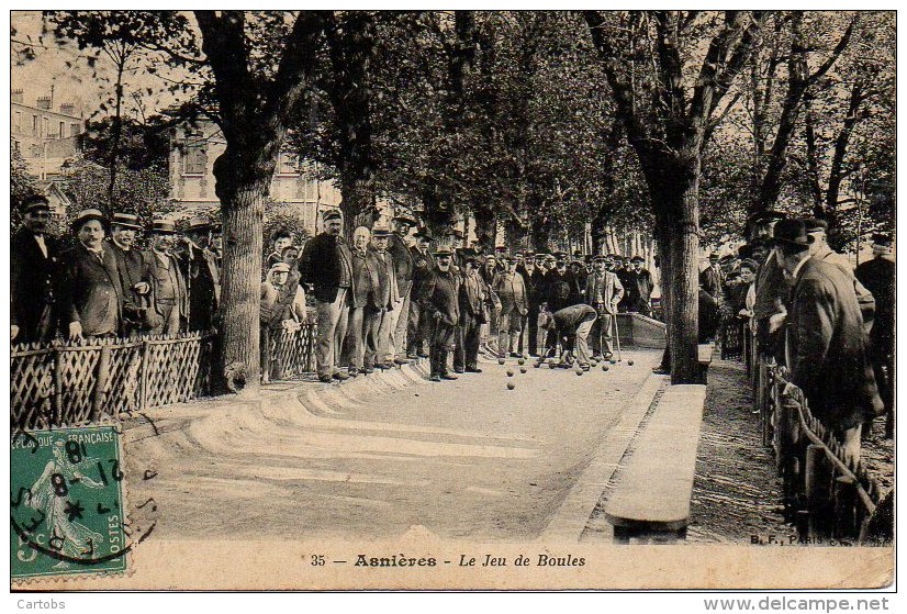 92 ASNIERES  Le Jeu De Boules - Asnieres Sur Seine