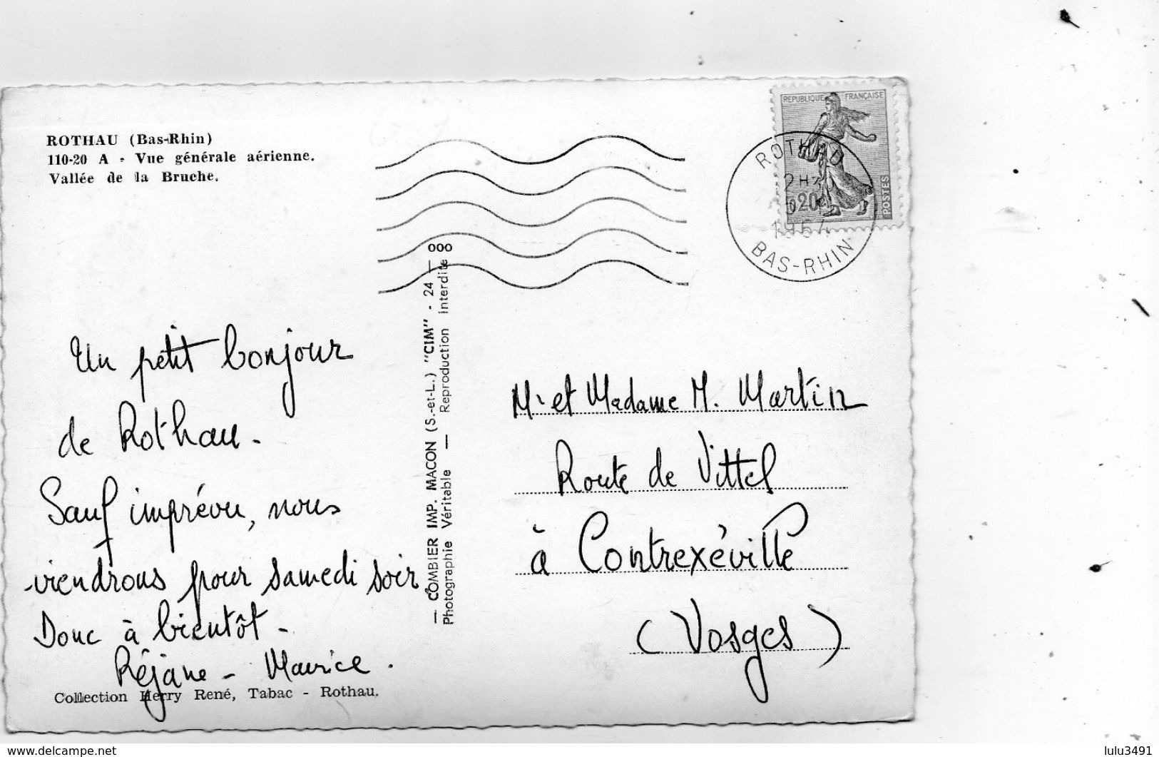 CPSM Dentellé - ROTHAU (67) - Vue Aérienne Du Bourg Et Des Usines En 1964 - Rothau