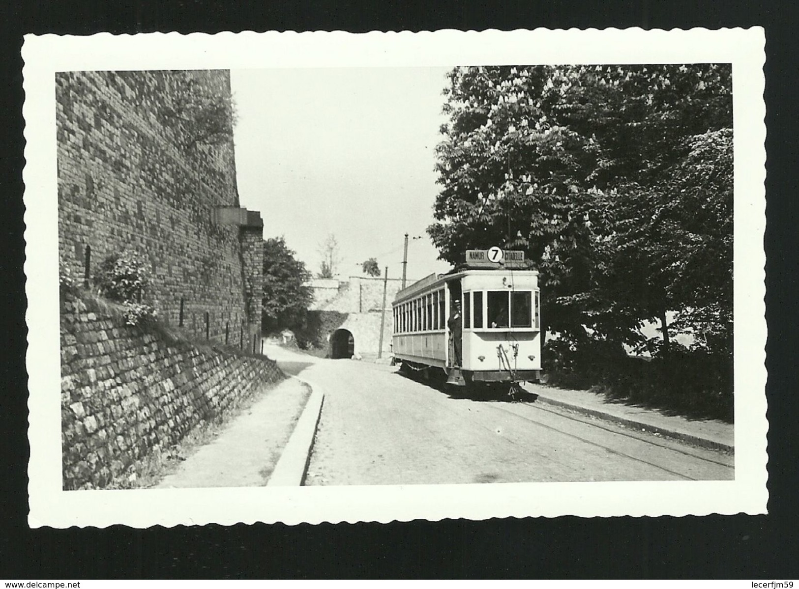 NAMUR  PORTE MERVEILLEUSE PHOTO ORIGINALE DU TRAM TRAMWAY LIGNE 7 NAMUR CITADELLE  DOCUMENT DE LA SNCV - Lieux