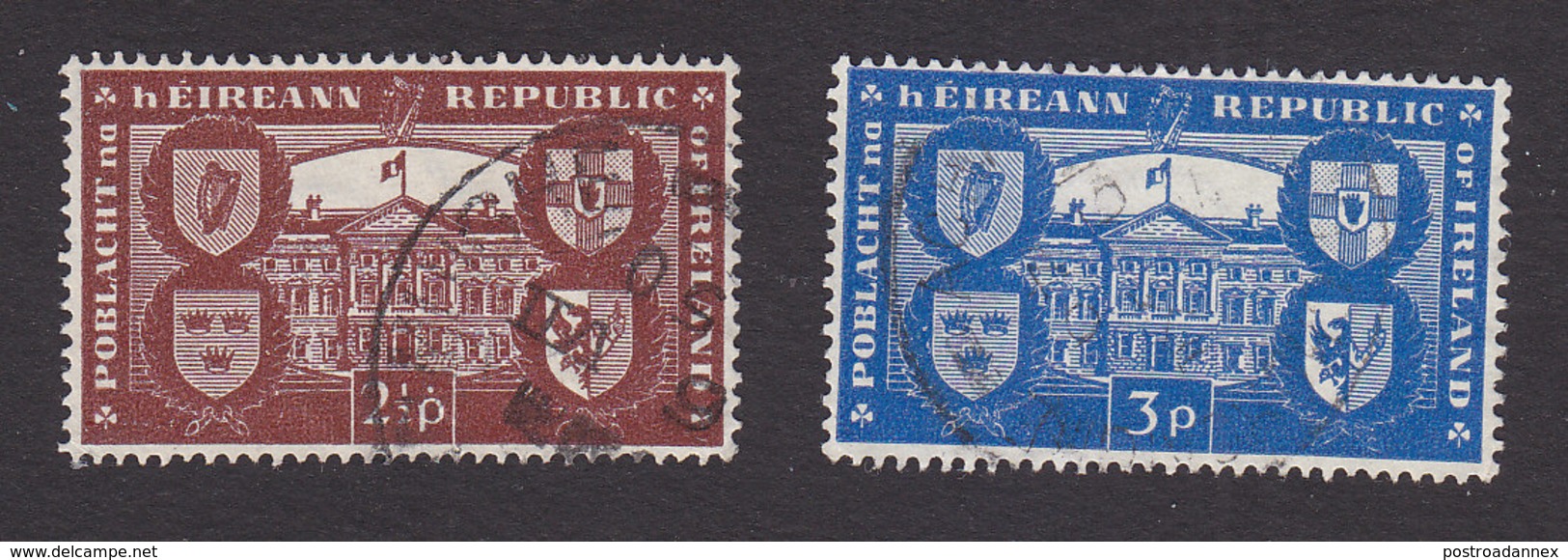 Ireland, Scott #139-140, Used, Leinster House, Issued 1949 - Usados