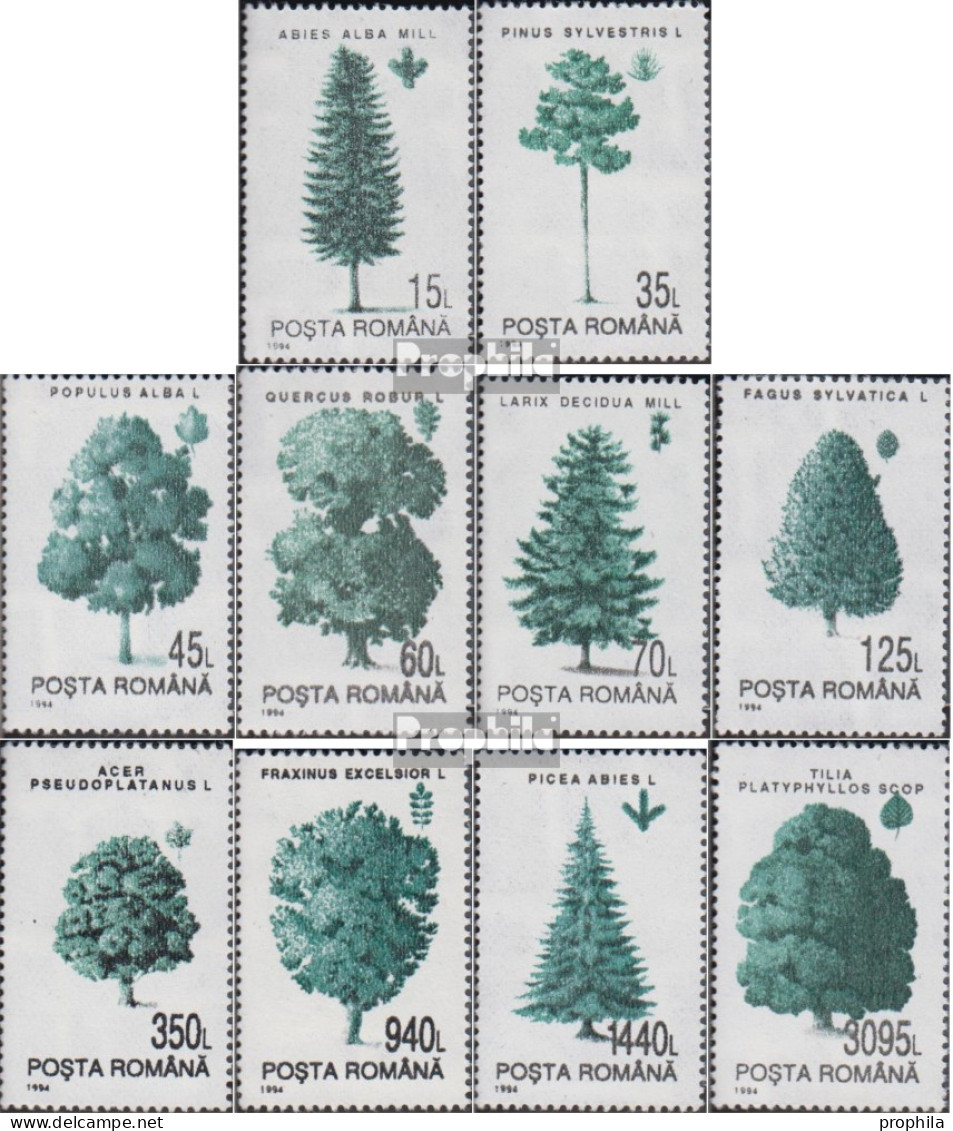 Rumänien 4982Y-4991Y (kompl.Ausg.) Postfrisch 1994 Freimarken: Bäume - Ungebraucht
