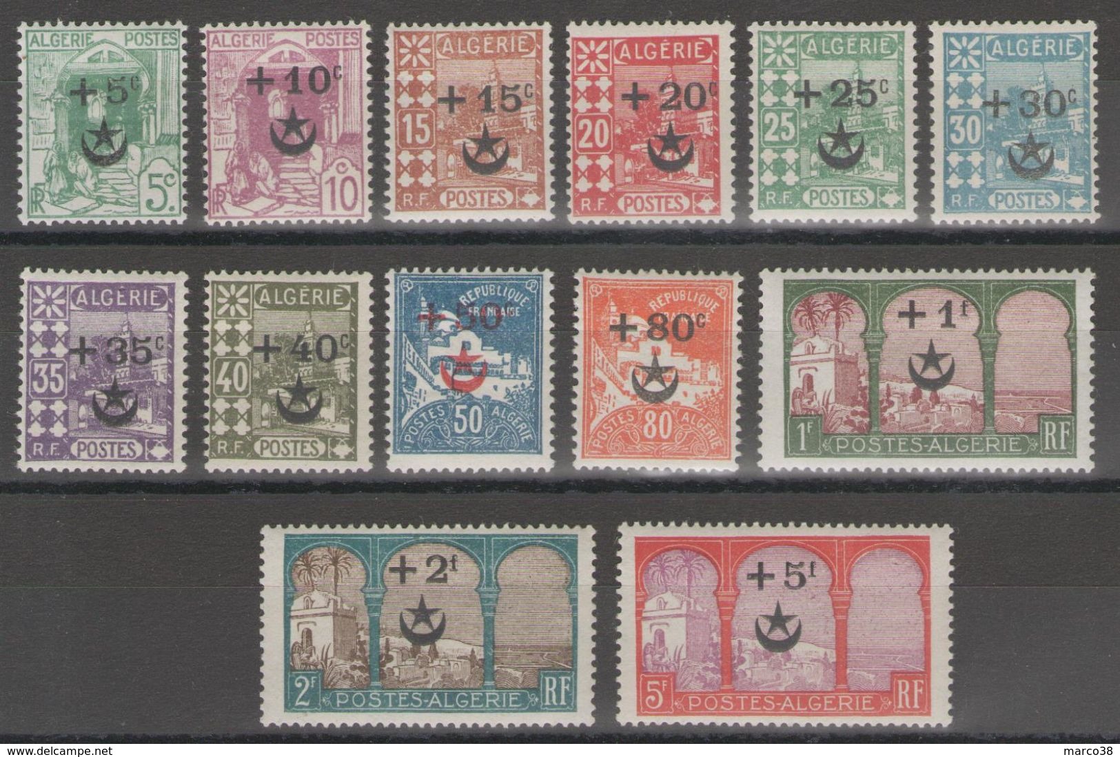 ALGERIE: N°58/70 *       - Cote 92€ - - Unused Stamps