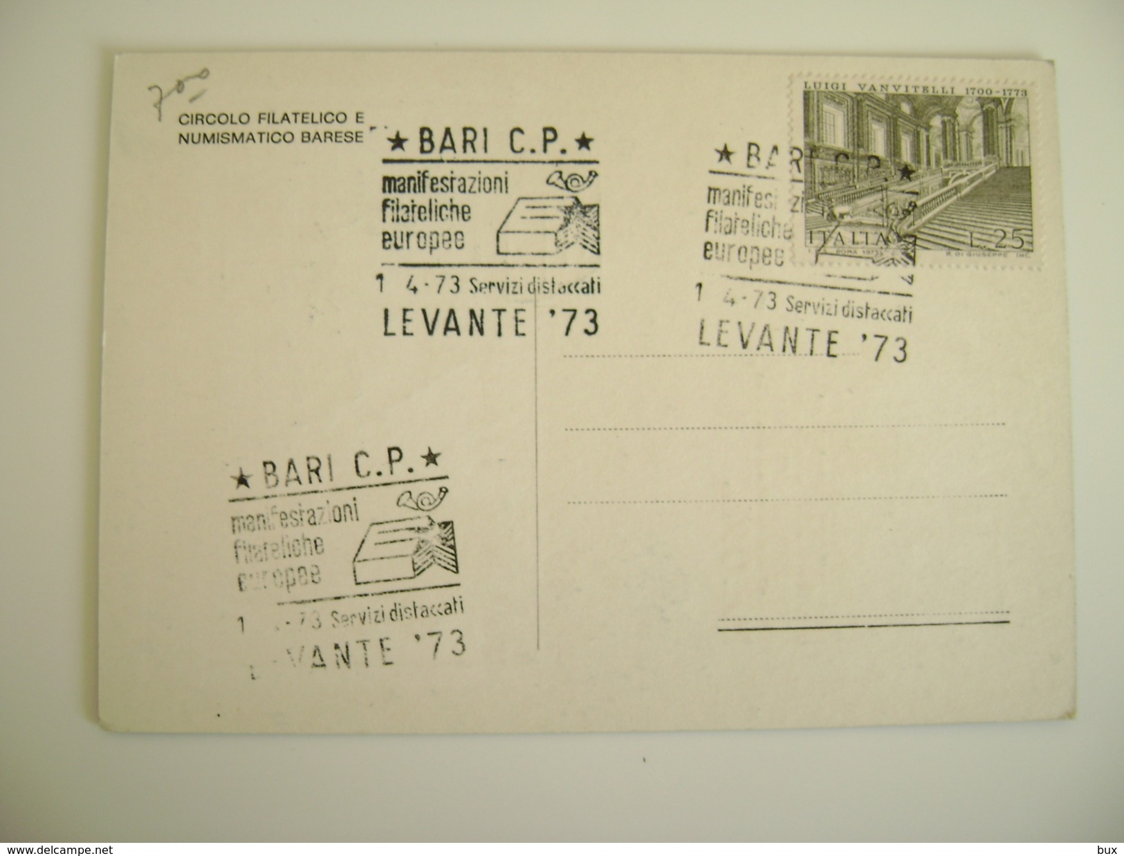 BARI - - ANNULLO FIERA DEL LEVANTE 1973  PRIMERO  MAXIMUM FDC  PRIMO GIORNO  POSTCARD FIRST DAY - Fiere