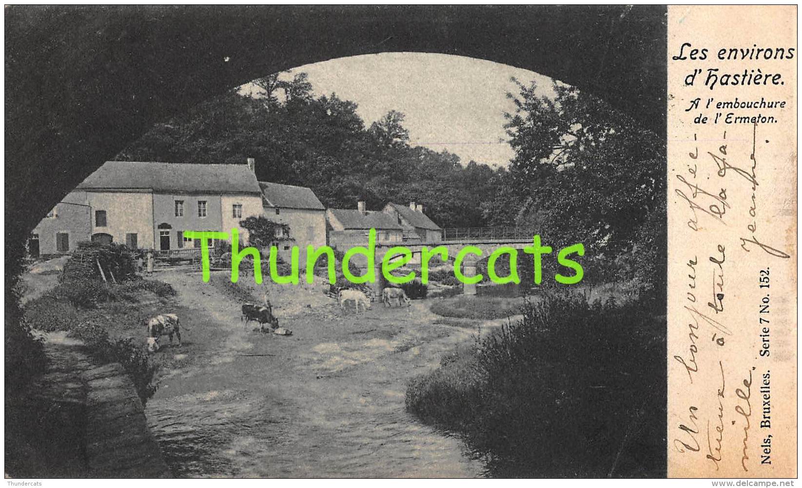 CPA NELS SERIE 7 NO 152 LES ENVIRONS D'HASTIERE A L'EMBOUCHURE DE L'ERMETON - Hastière