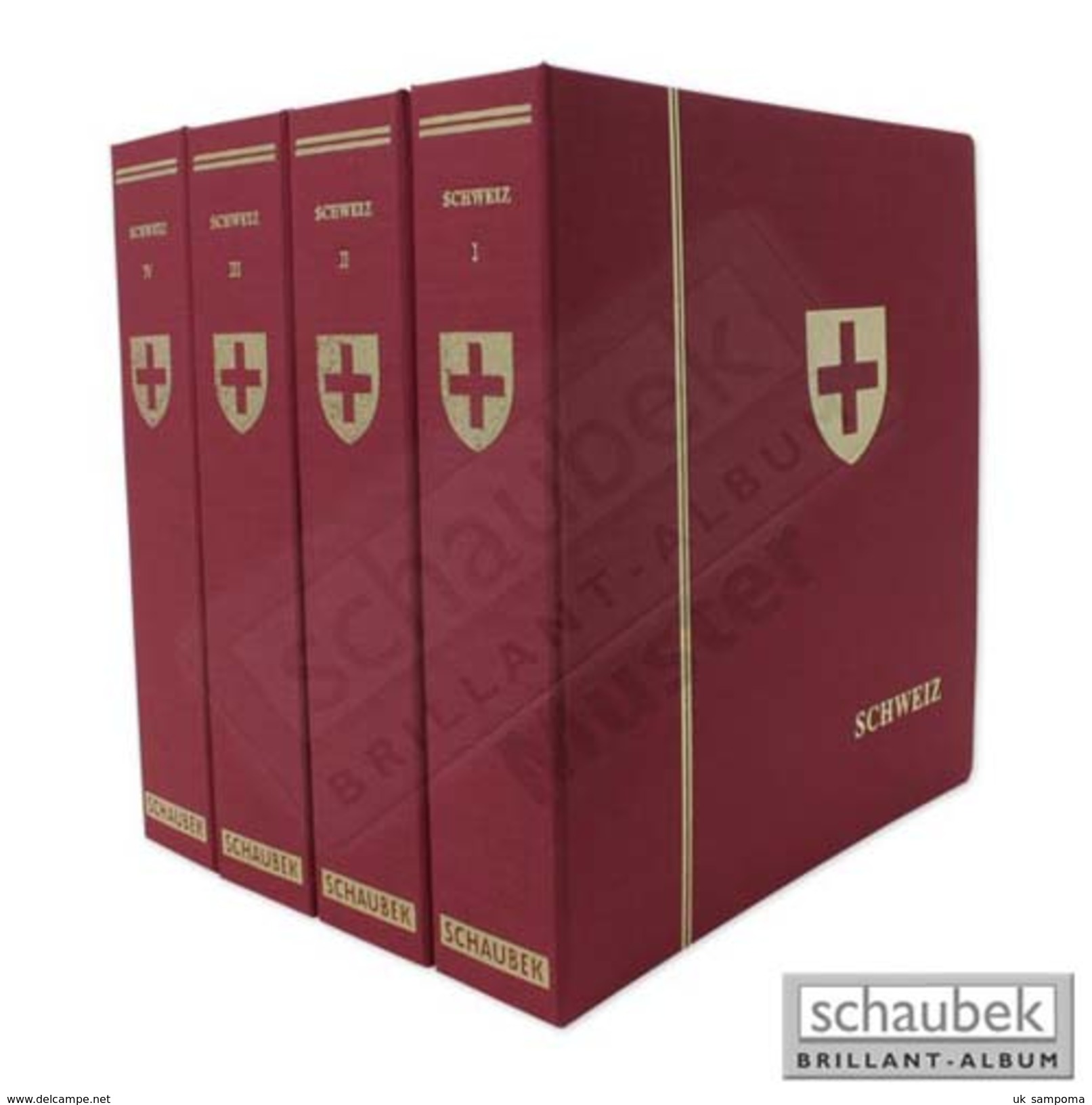 Schaubek Dsp320 Screw Post Binder With Embossing Deutschland And Coat Of Arms (Reichsadler) Without Slipcase - Large Format, Black Pages