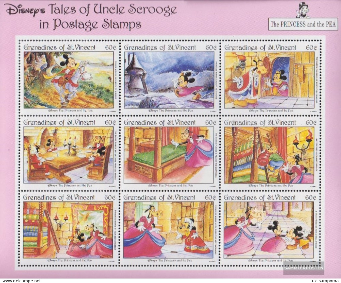 St. Vincent - Grenadines 1018-1026 Sheetlet (complete Issue) Unmounted Mint / Never Hinged 1992 Walt-Disney-Film - St.Vincent & Grenadines