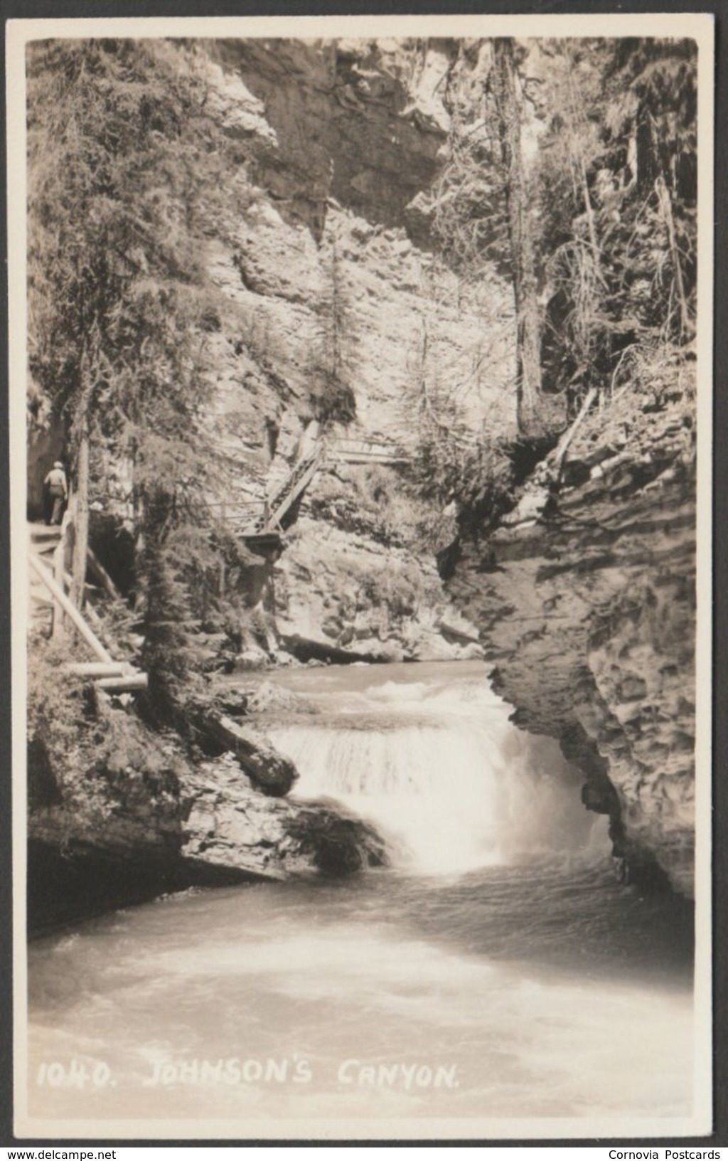 Johnson's Canyon, Banff National Park, Alberta, Canada, C.1930s - Byron Harmon RP Postcard - Other & Unclassified