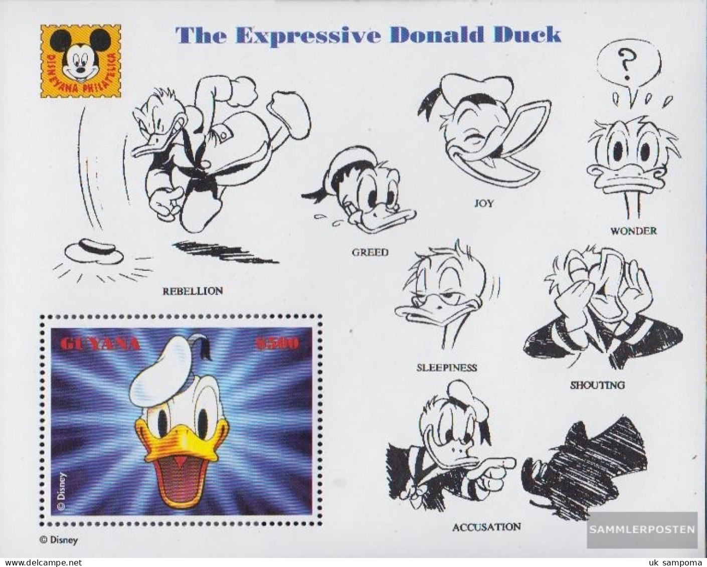 Guyana Block365 (complete Issue) Unmounted Mint / Never Hinged 1993 Donald Duck Kurzfilme - Guyana (1966-...)