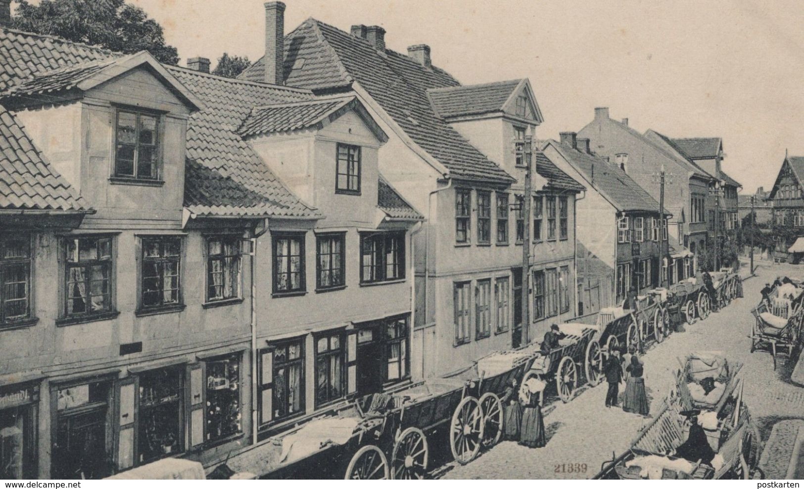 ALTE POSTKARTE LÜCHOW SCHWEINEMARKT IN DER JUNKERSTRASSE Schweine Markt Market Marché Ansichtskarte Cpa Postcard AK - Luechow