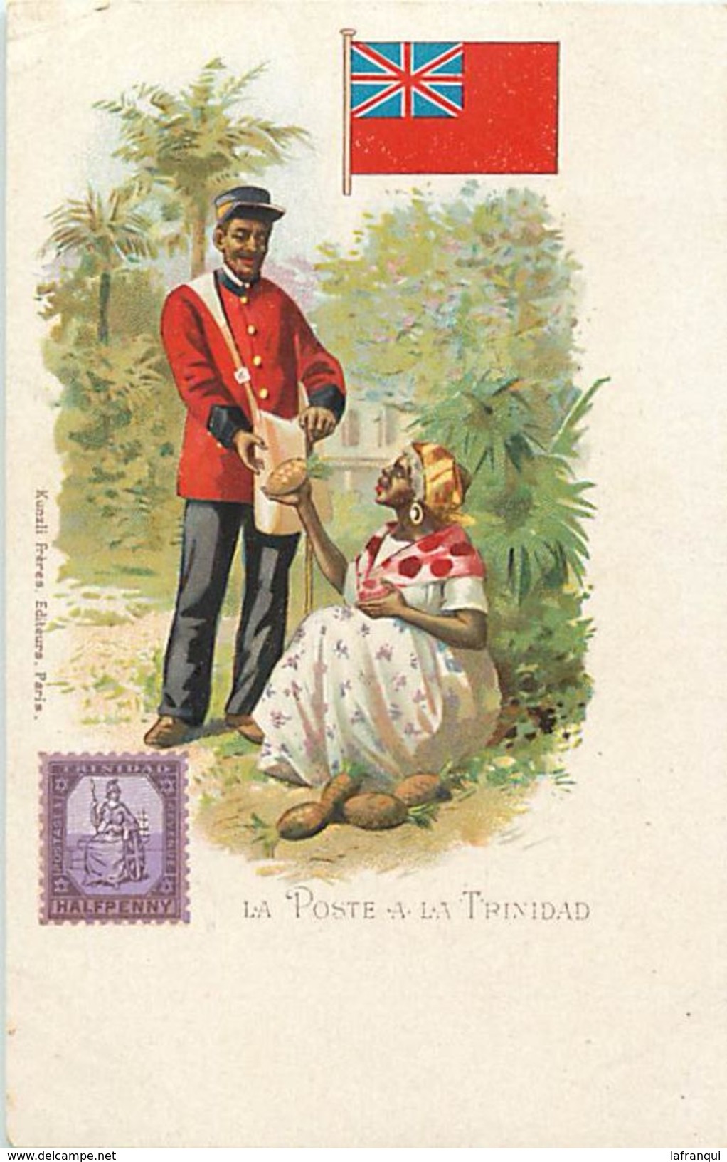 Pays Div-ref K1000 - Illustrateurs -dessin Illustrateur - La Poste A La Trinidad   - Post Office -timbre   - - Trinidad