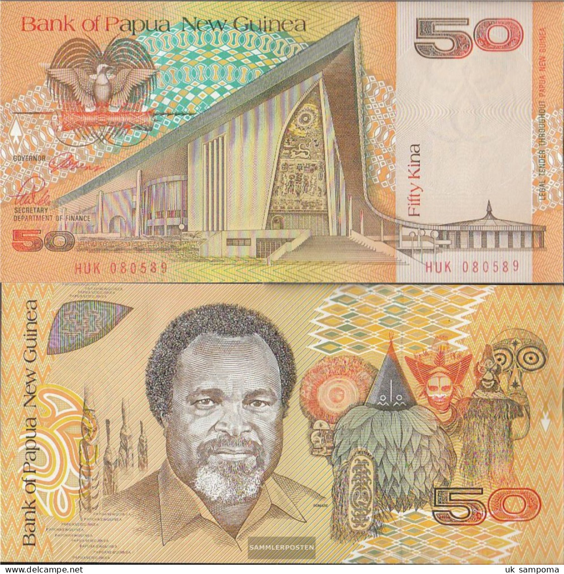 Papua-Guinea Pick-number: 11a Uncirculated 1989 50 Kina - Papouasie-Nouvelle-Guinée
