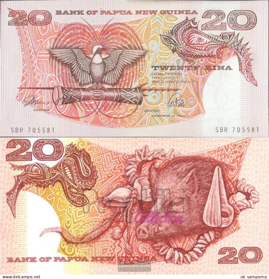 Papua-Guinea Pick-number: 10a Uncirculated 20 Kina Birds - Papua New Guinea