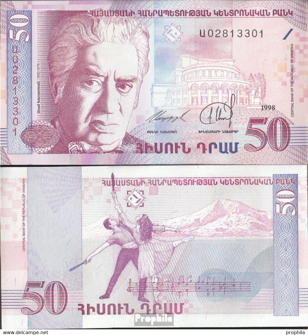 Armenien Pick-Nr: 41 Bankfrisch 1998 50 Dram - Armenia