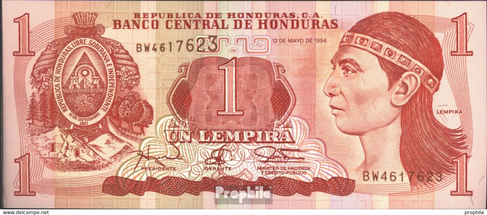 Honduras Pick-Nr: 76a Bankfrisch 1994 1 Lempira - Honduras