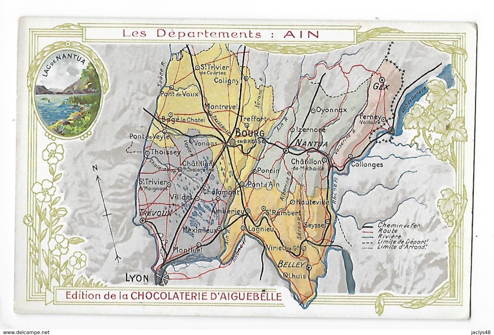 LES  DEPARTEMENTS  - AIN   - Chromo Chocolaterie D'Aiguebelle -   -  L 1 - Autres & Non Classés