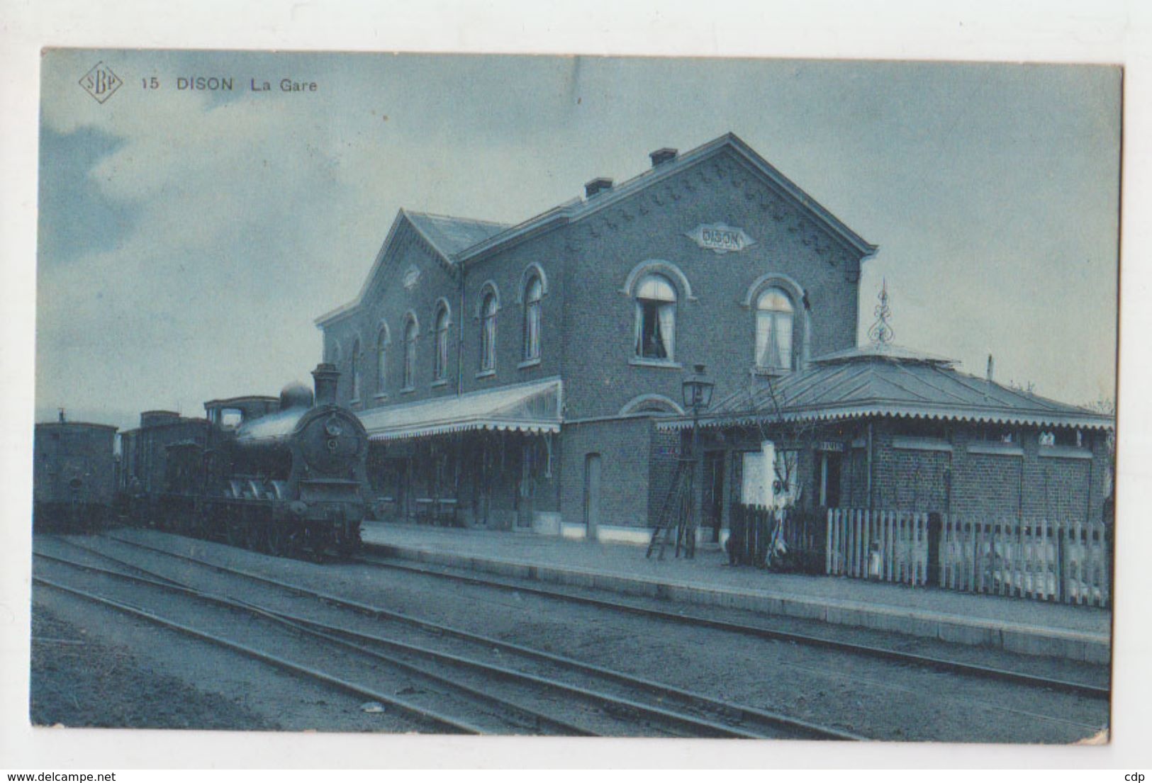 Cpa    Dison Train En Gare  1913 - Dison