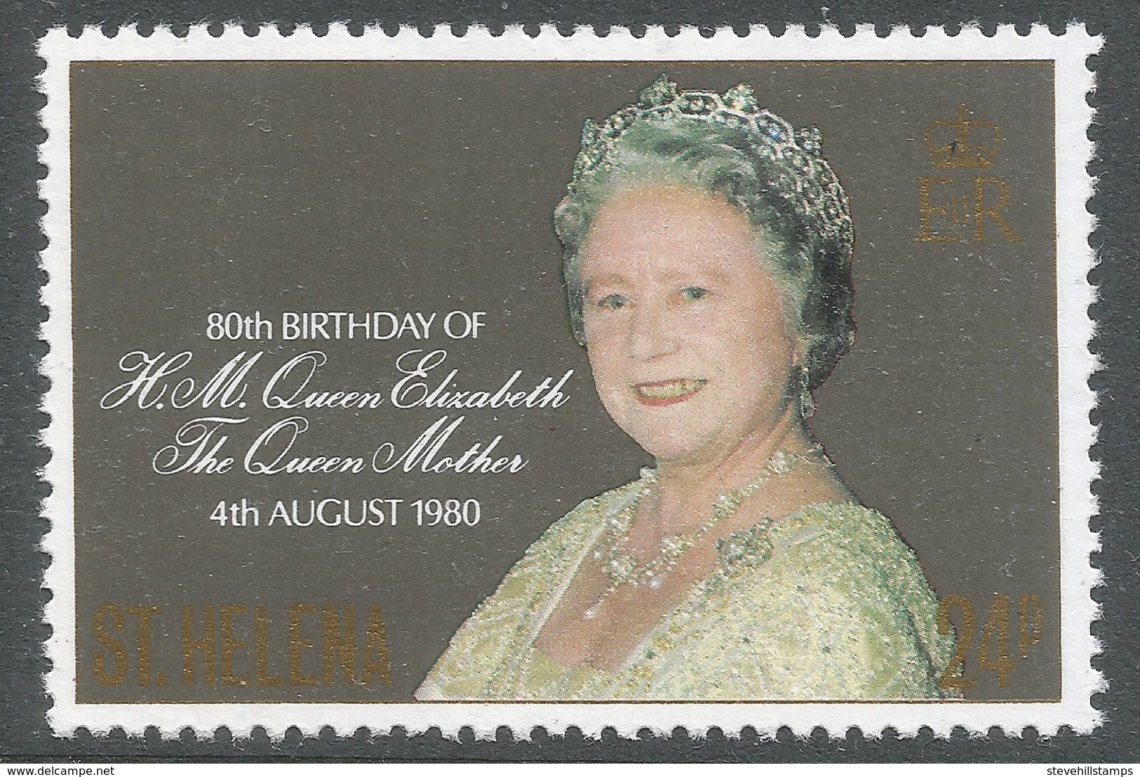 St Helena. 1980 80th Birthday Of The Queen Mother. 24p MNH. SG 366 - Saint Helena Island