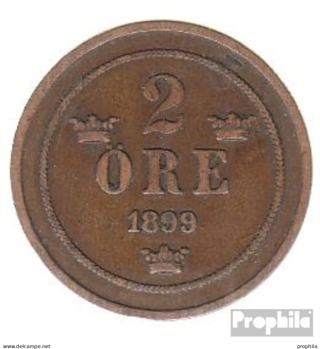 Schweden KM-Nr. : 746 1884 Sehr Schön Bronze Sehr Schön 1884 2 Öre Gekröntes Monogramm - Schweden