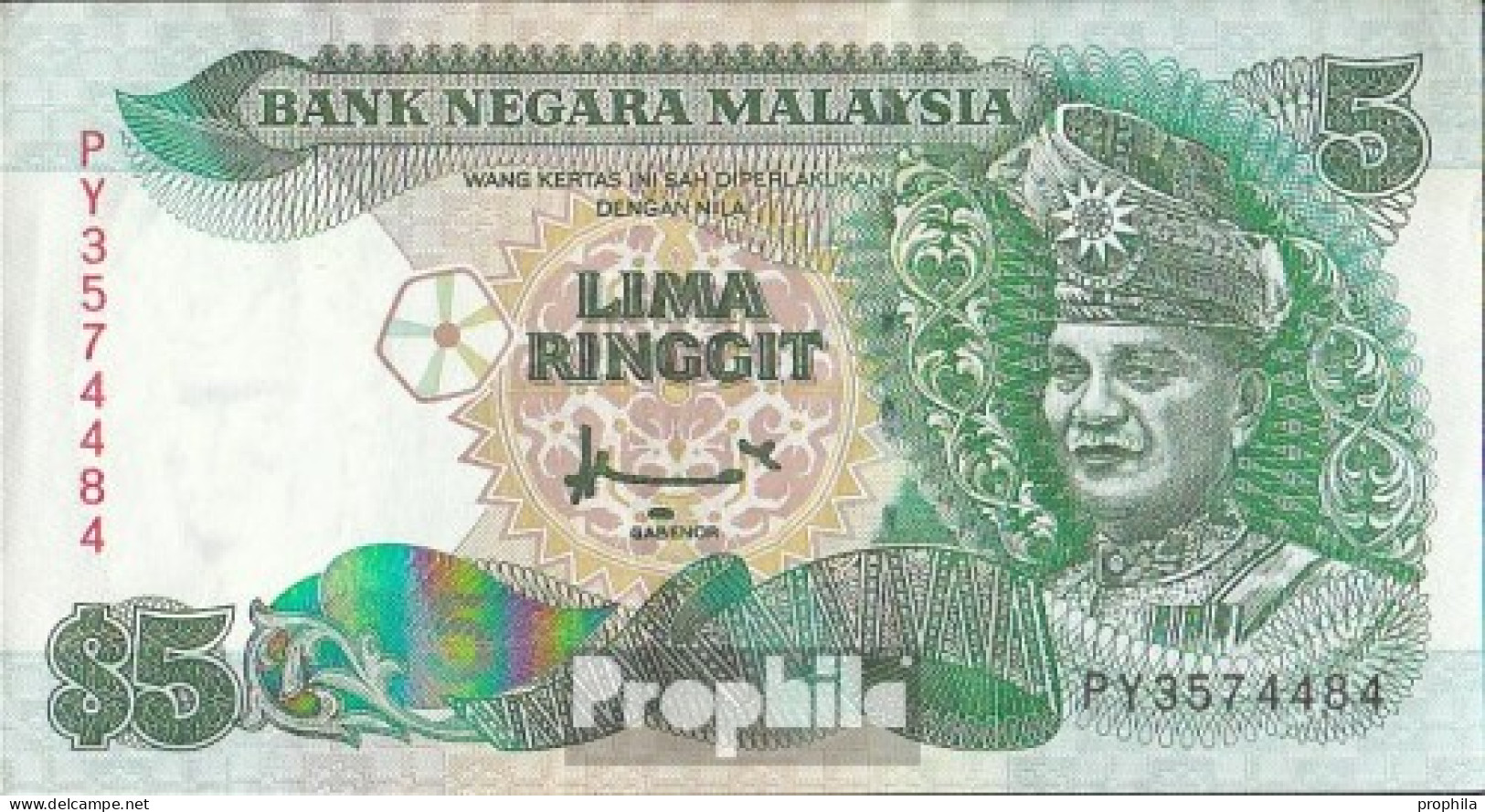 Malaysia Pick-Nr: 28c Bankfrisch 1991 5 Ringgit - Malesia