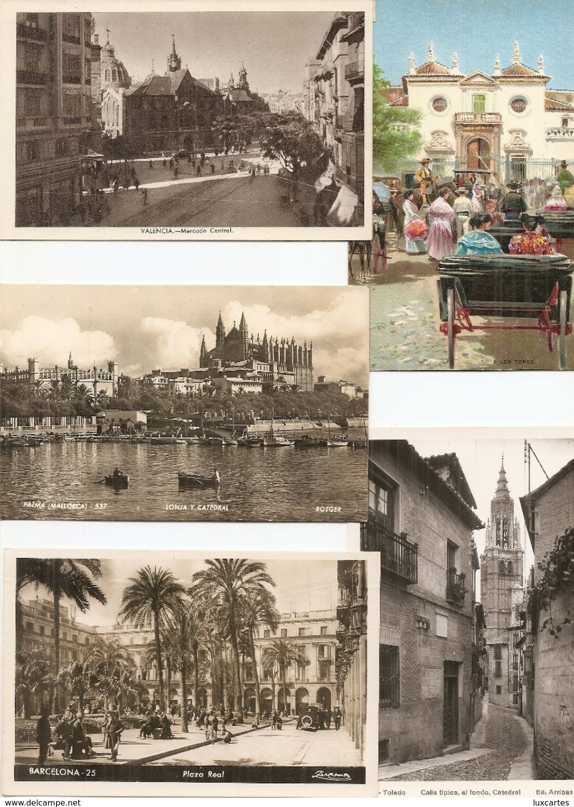 LOT DE  500 CARTES POSTALES ESPAGNE (1900/1960) / . LOT OF 500 POSTCARDS SPAIN / ESPANA ( 1900/1960). - 500 Postales Min.