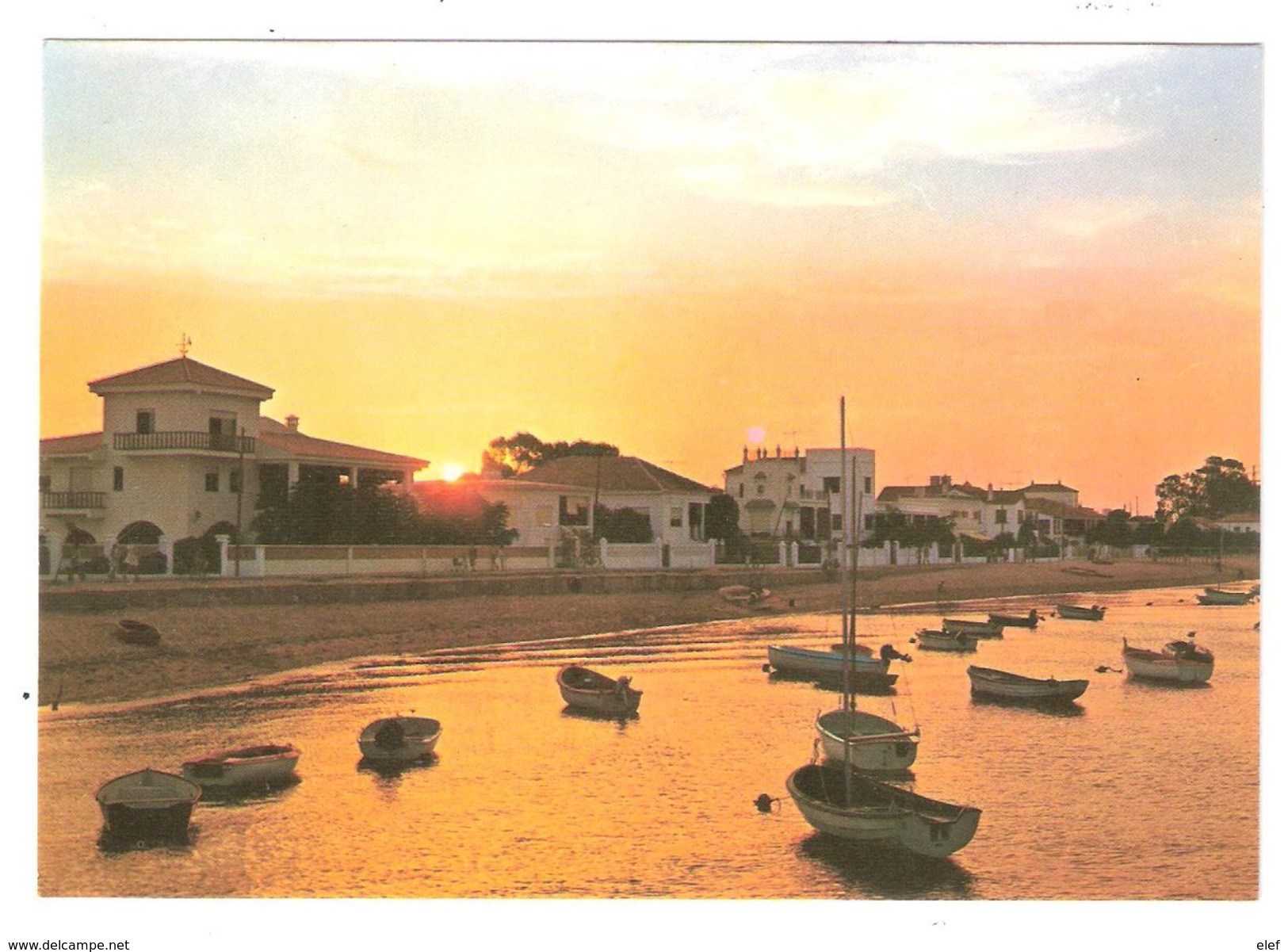 PUNTA UMBRIA, Huelva, Andalucia, Espana :Puesta De Sol En La Ria; Coucher De Soleil , TB - Huelva