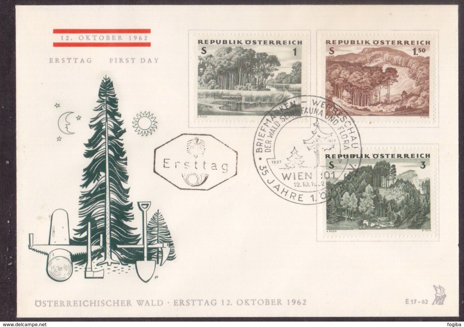 Z66  Austria, Österreich 1962  FDC (Ersttag) - ÖSTERREICHISCHER WALD - FDC