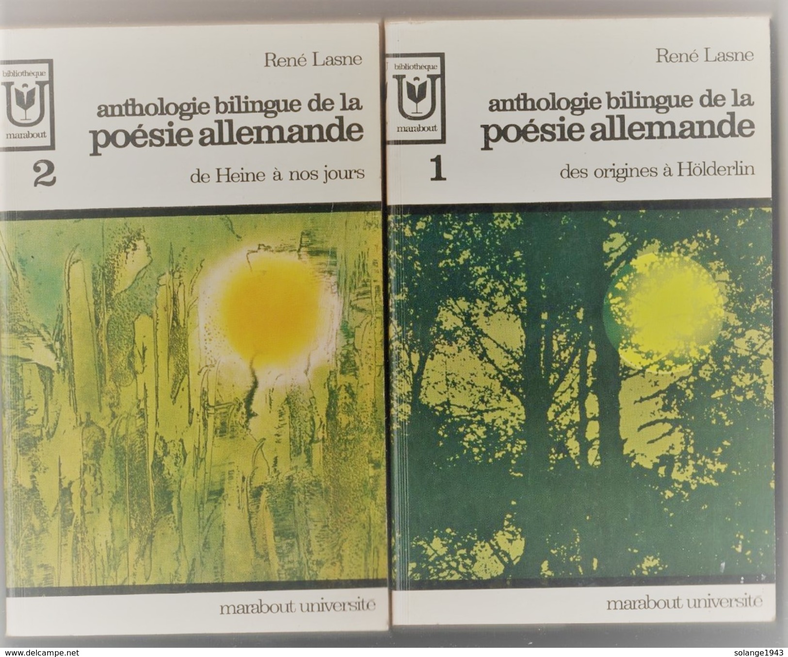 Anthologie De La Poesie Allemande 2 Volumes Edit Marabout 1967 "TTB état " (bib8) - Other & Unclassified