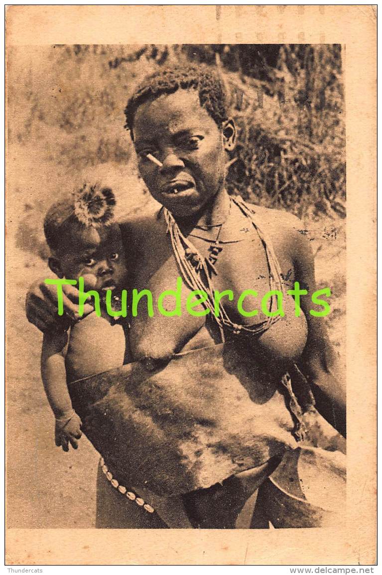 CPA AFRIQUE EQUATORIALE FRANCAISE CONGO FRANCAIS FEMME ET SON ENFANT NU NUE NUDE LADY RENE MOREAU - Congo Français