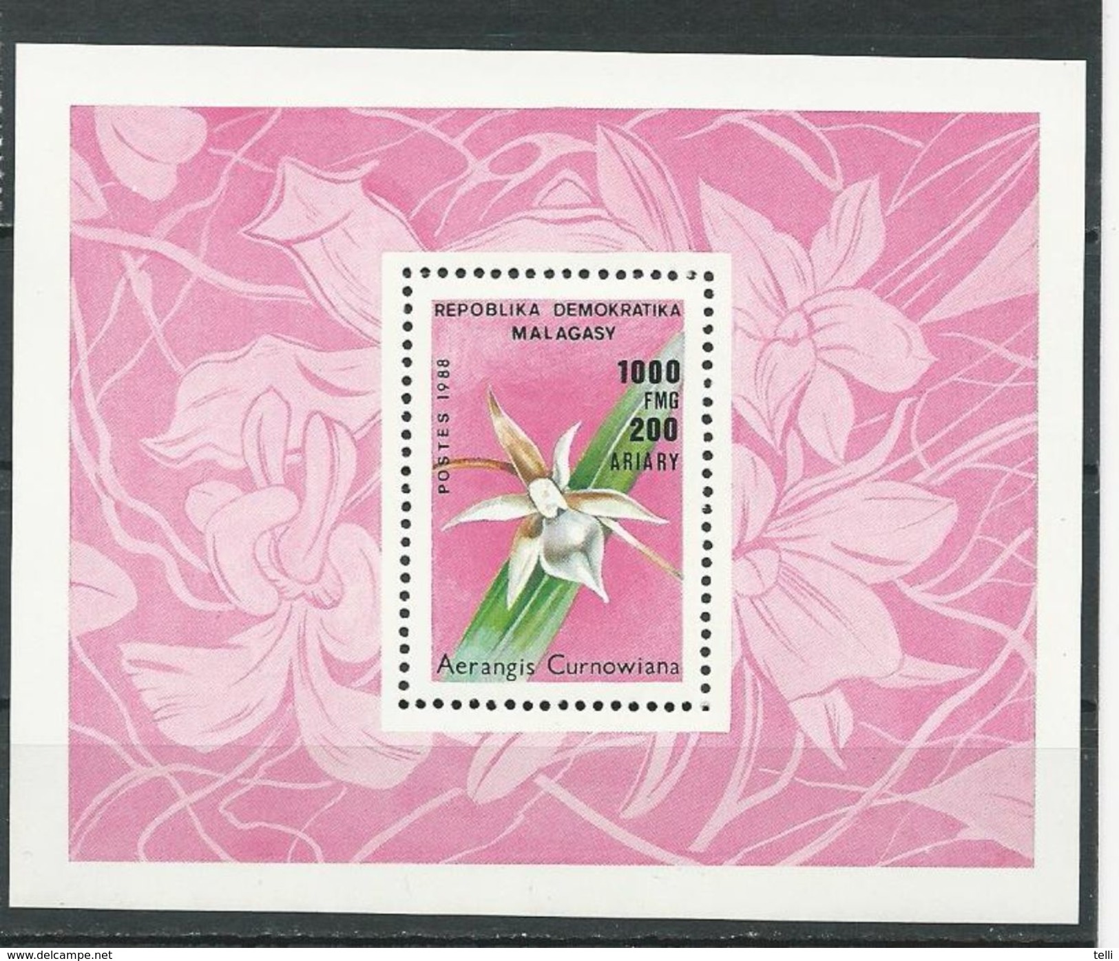 MADAGASCAR  Scott 915 Yvert BF52 (bloc) ** Cote 5,50 $ 1989 - Madagascar (1960-...)