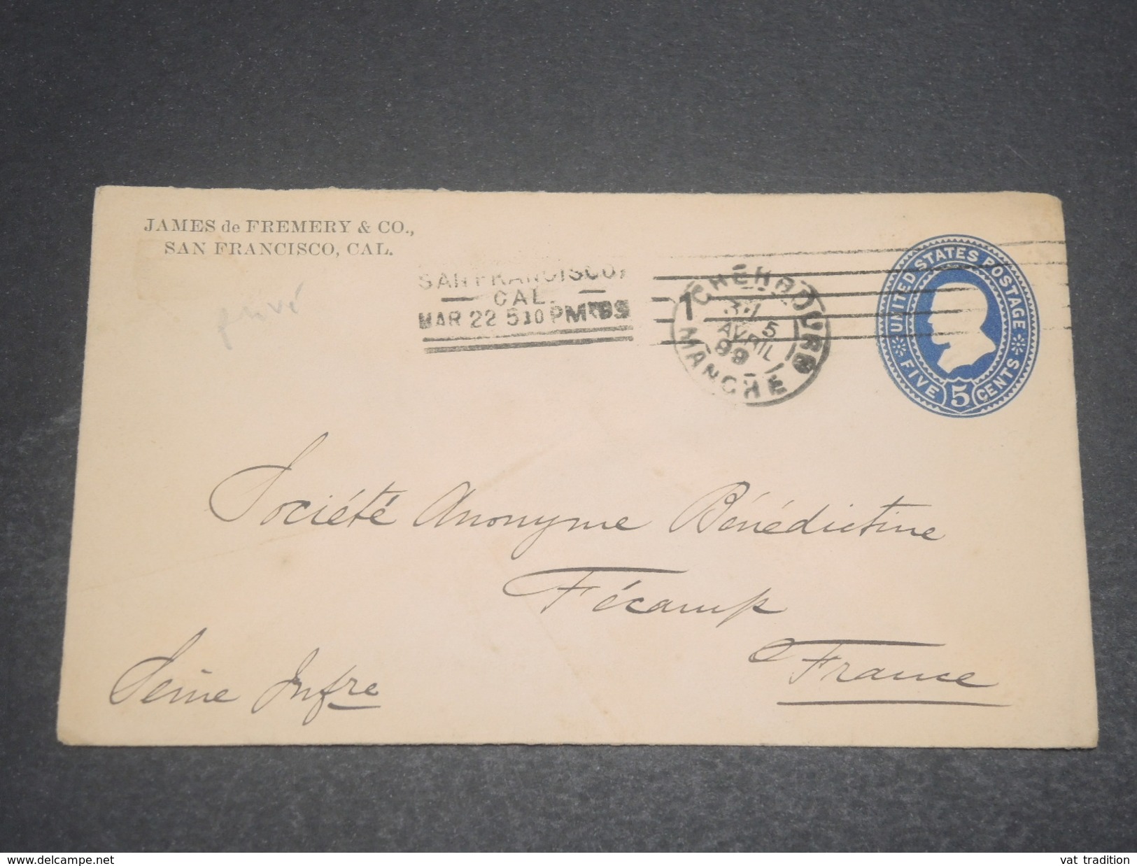 ETATS-UNIS - Entier Postal De San Francisco Pour La France En 1899 - L 11781 - ...-1900