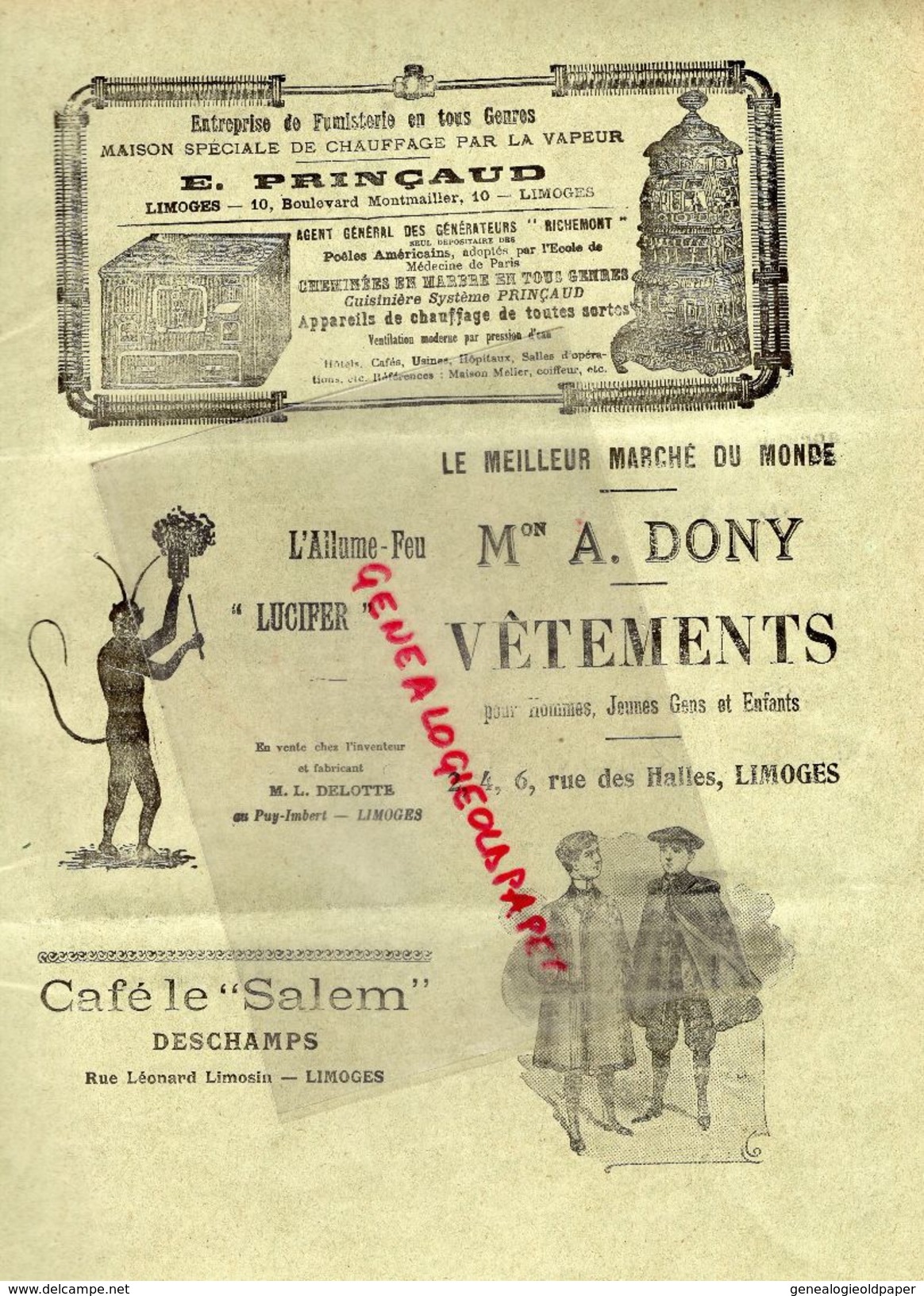 87-LIMOGES ILLUSTRE -RARE REVUE LIMOUSINE 15 MARS 1909-BURGOU MARVAL- PUB FRANCIS CHIGOT-LAURENT GAYOU-PEYRUSSON-TAURION