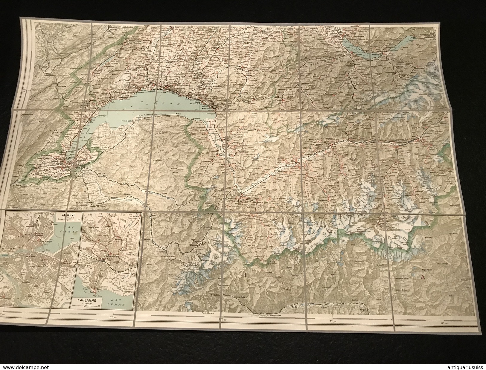 Karte Der Schweiz - Carte De La Suisse - Carta Della Svizzera - PTT - III - Lausanne, Genève - Topographische Karten