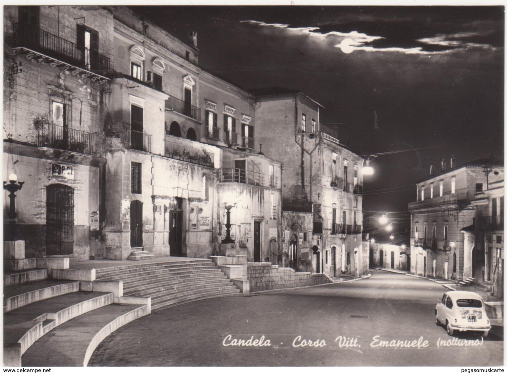 A041 CANDELA FOGGIA CORSO VITT EMANUELE NOTTURNO 1960 CIRCA - Foggia