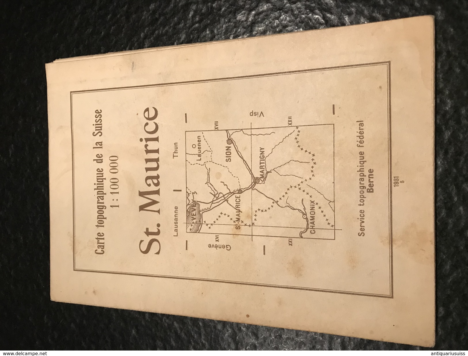 Karte Der Schweiz - Carte De La Suisse - St. Maurice - 1931 - Topographical Maps