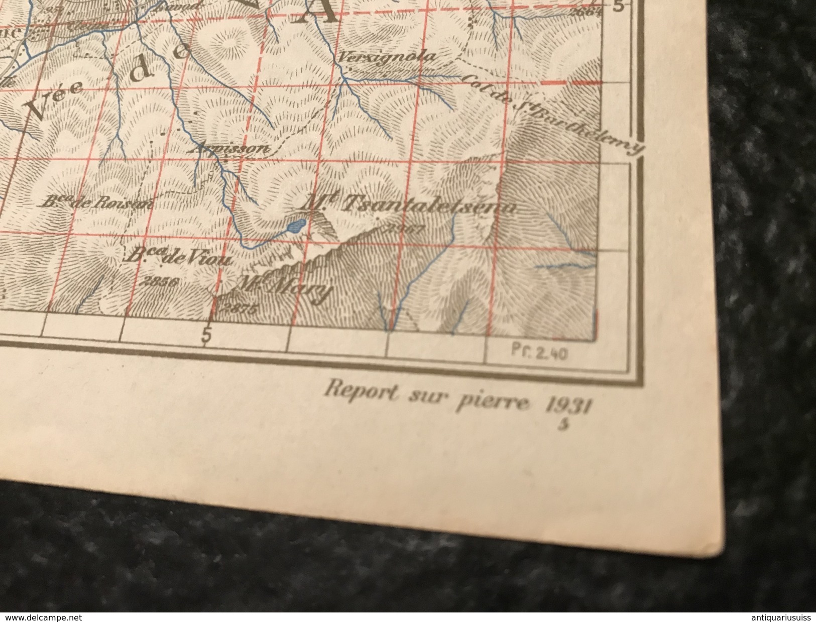 Karte Der Schweiz - Carte De La Suisse - St. Maurice - 1931 - Topographical Maps