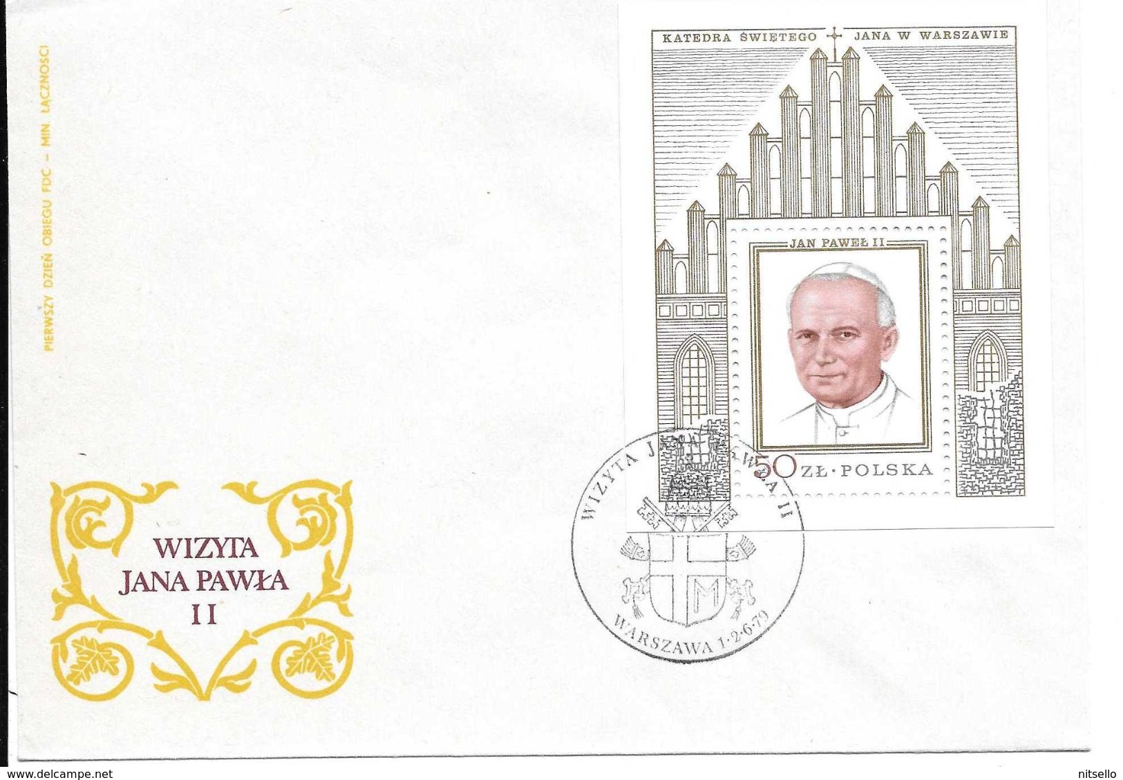 SOBRES EUROPA  ///  (R) POLONIA JUAN PABLO II  1979 - FDC