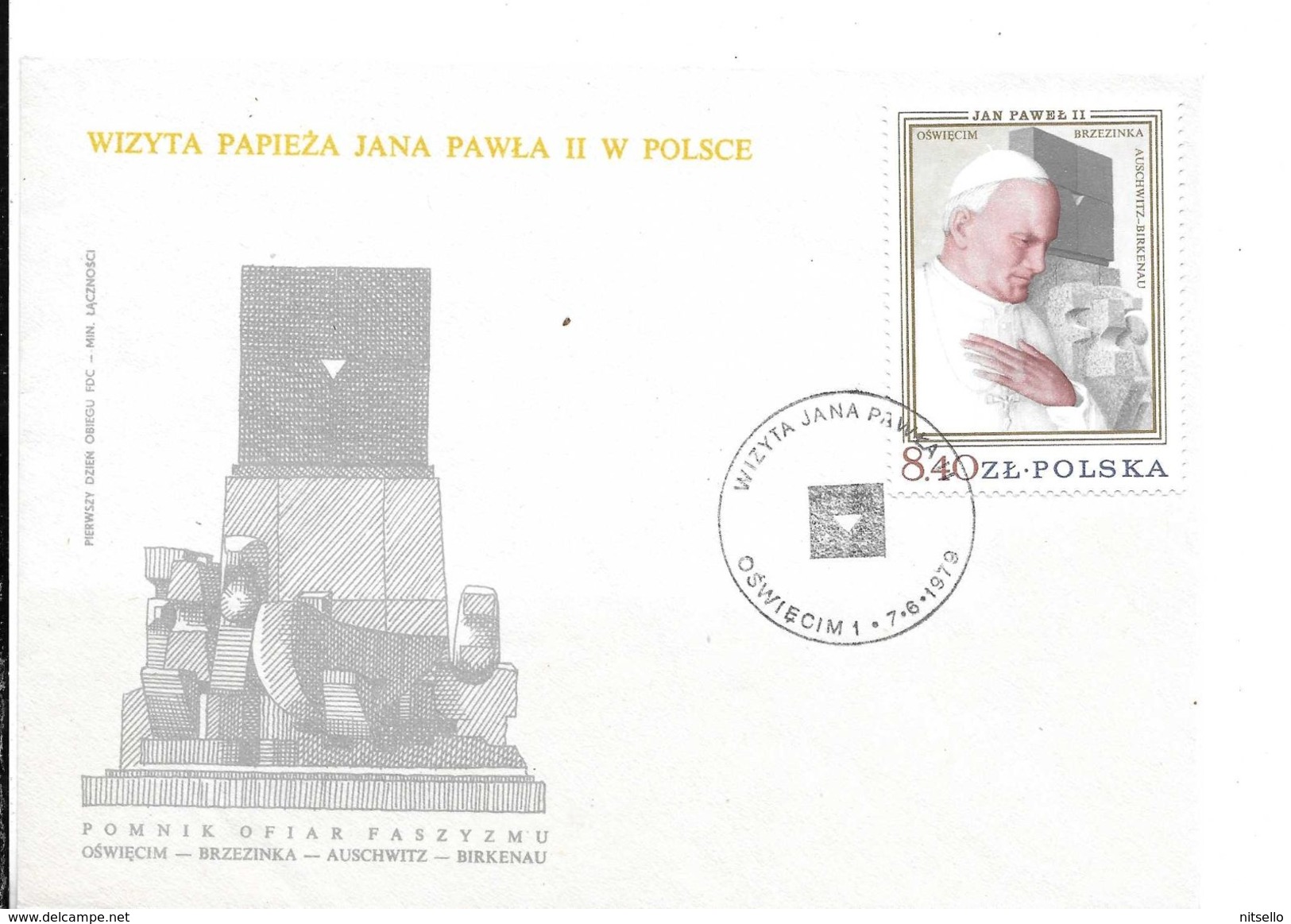 SOBRES EUROPA  ///  (R) POLONIA JUAN PABLO II  1979 - FDC