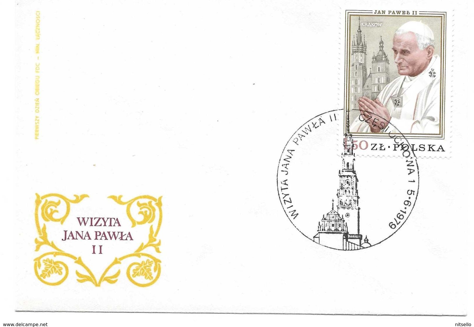 SOBRES EUROPA  ///  (R) POLONIA JUAN PABLO II  1979 - FDC