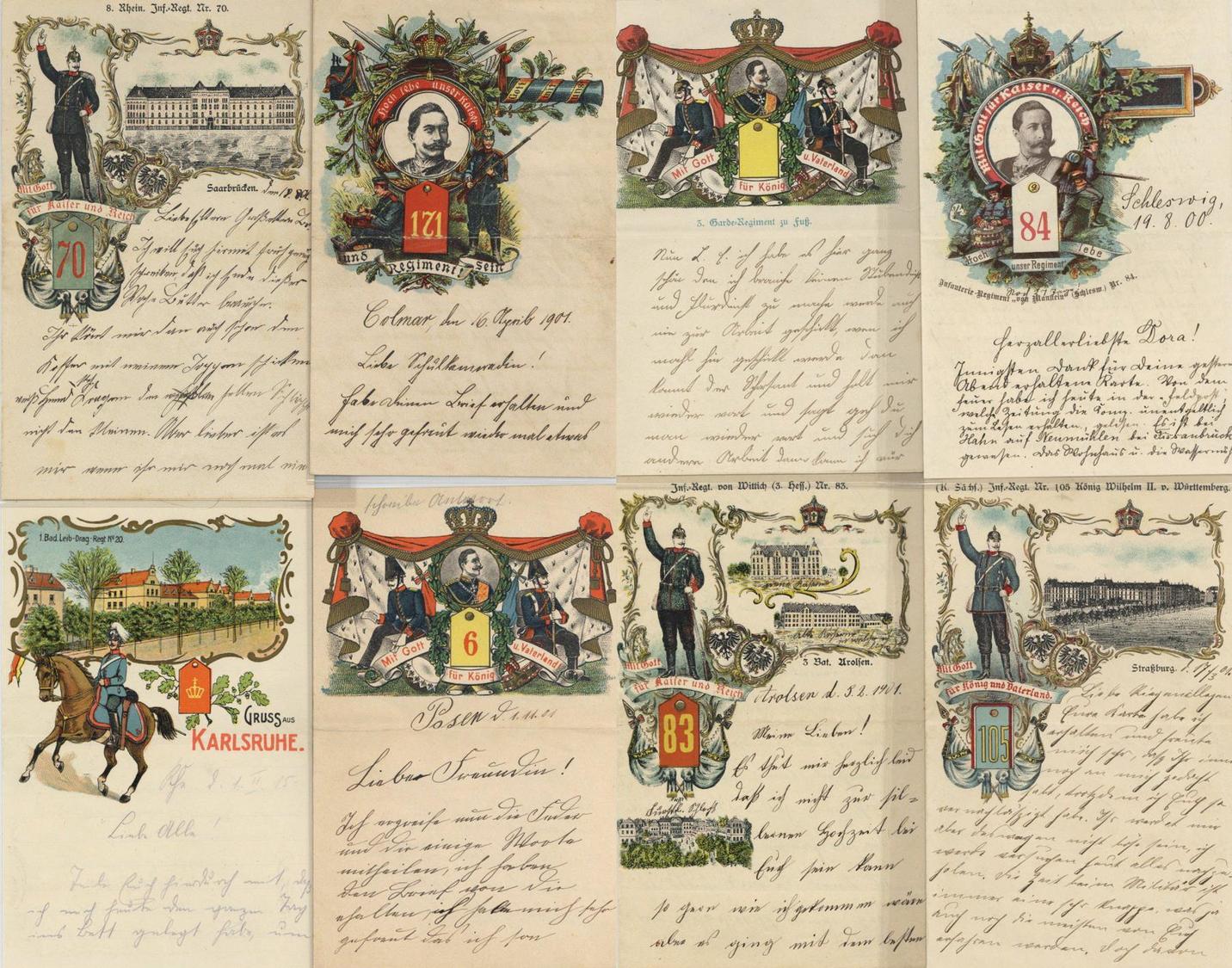Regiment Circa 150 Regimentsbriefköpfe/ Briefe Auch Einige Ostgebiete. Tolle Sammlung Die über Jahrzehnte Mit Viel Mühe  - Regimenten