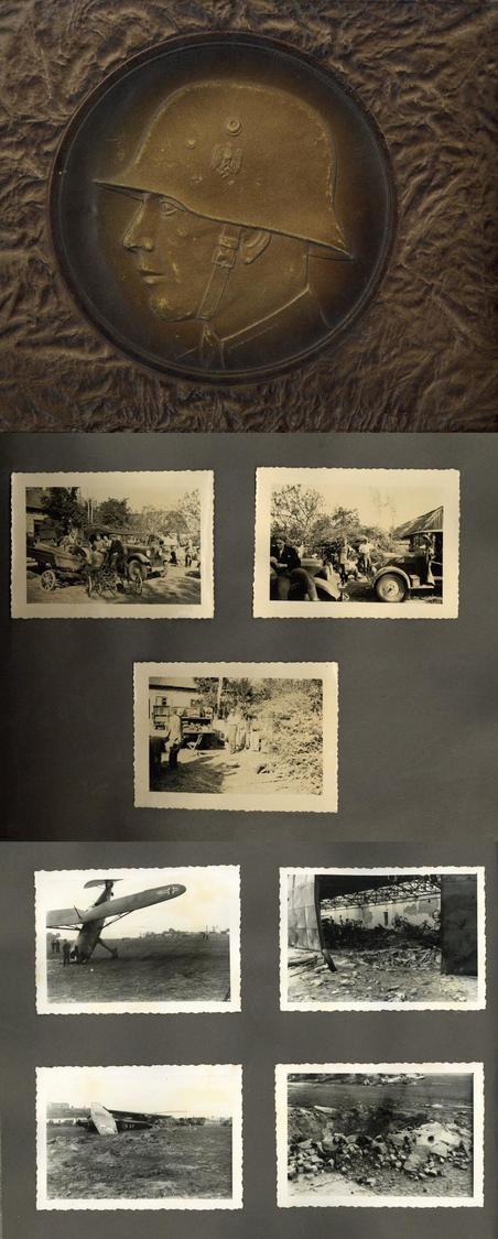 WK II Album Mit Circa 120 Fotos Einige Auch Mit Technik I-II - Guerra 1939-45