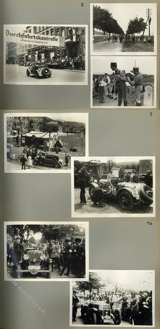 WK II NSKK 2000 Km Durch Deutschland Foto-Album Mit Circa 60 Fotos U.a. Adolf Hühnlein Und Orte Wie Kaiserslautern Und E - Oorlog 1939-45