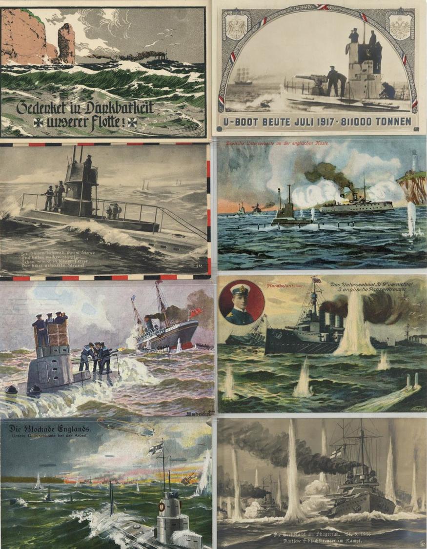 U-Boot WK I Uboot-Krieg Partie Mit über 40 Ansichtskarten I-II - Guerra