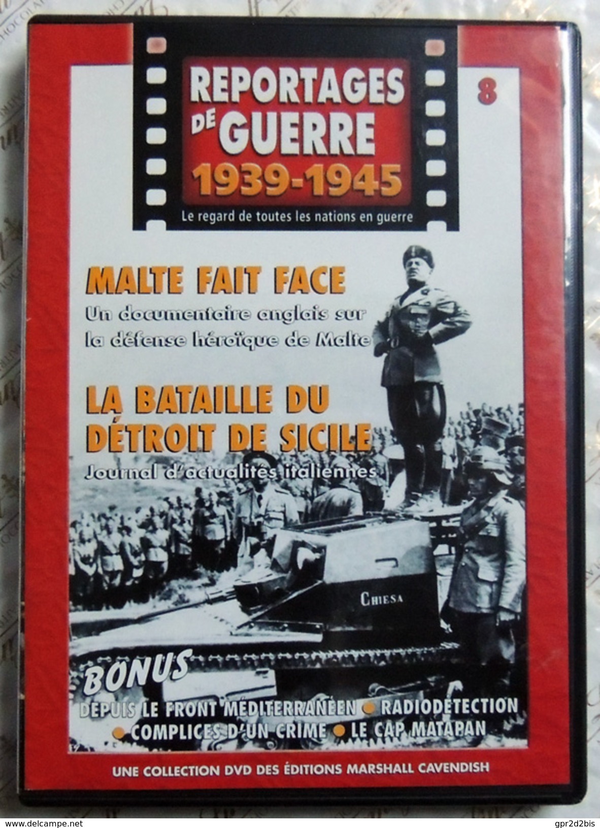 MILITARIA  DVD Collection Reportages De Guerre WW2 - #8 Malte Fait Face & Bataille Détroit De Sicile VF - Altri & Non Classificati