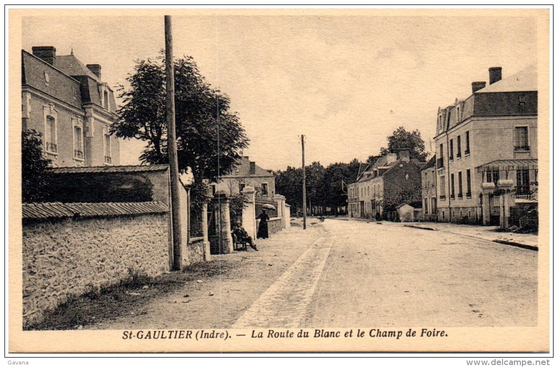 36 SAINT-GAULTIER - La Route Du Blanc Et Le Champ De Foire - Altri & Non Classificati